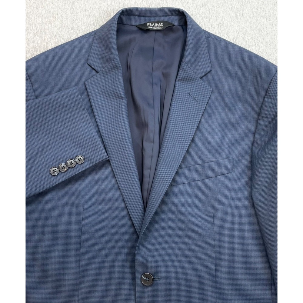 Jos A Bank Blazer Mens 40S Micro Houndstooth 100% Wool 2-Button Single Breast